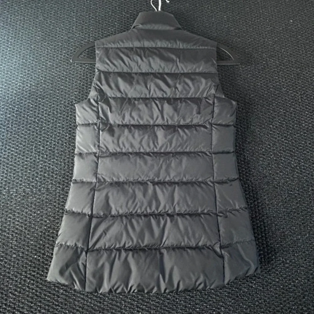 Tommy Hilfiger Women's Black Puffer Vest Quilted Full‎ Zip Collar Size XXS